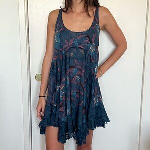 Intimately Free People Lacey Blue Slip Dress